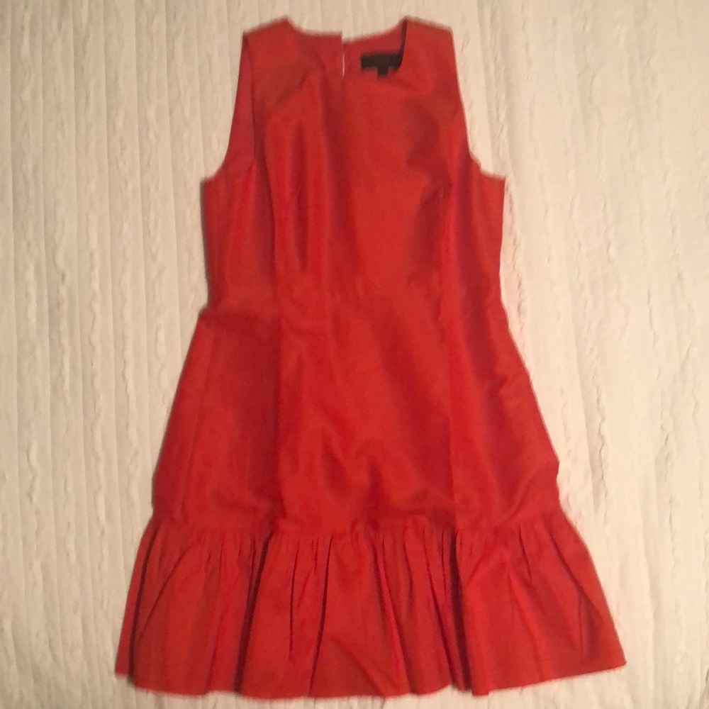 Red dress with cute ruffle